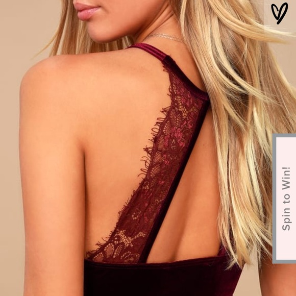 Maroon Velvet dress - Picture 3 of 3